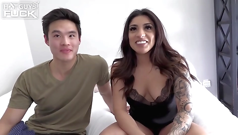 Hot brunette Jessica nunez has amazing sex with charlie tran