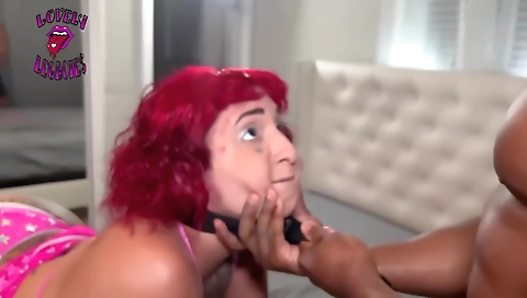 Redheaded hottie gets fucked in her asshole and pussy