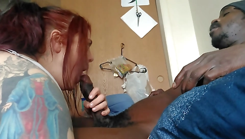 Red head amateur with a great body and tattooed pussy