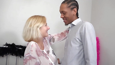 Busty woman in lingerie gets fucked hard in her hole