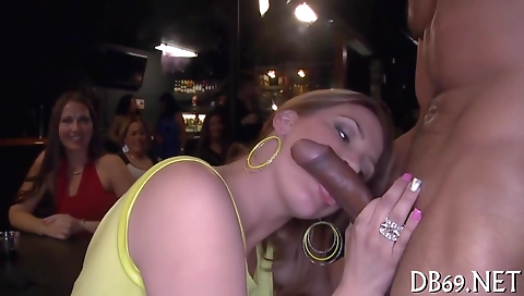 amateur big tits brunette milf gets double blowjob