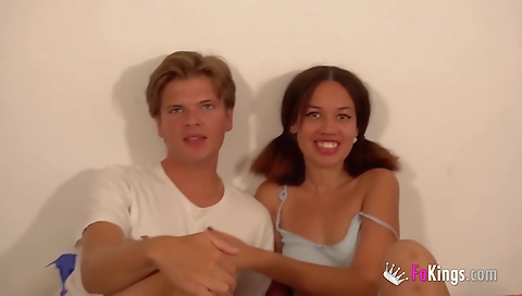 Ebony beauty with a deep throat gets humping a man