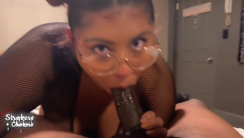 Brunette milf with big boobs in the bed is fucked by a cock