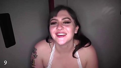 Black women and a white man are playing with the way to the bathroom