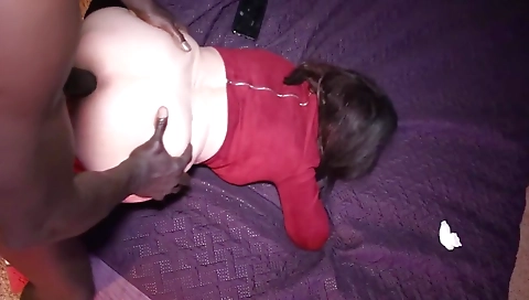 Big black cock fucks a milf ass in the amateur clip