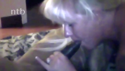 Amateur interracial deepthroat sex scene with a blonde