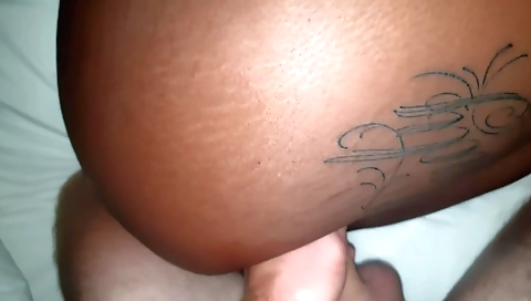 Ebony teen 18+ gets fucked on her back by her black lover