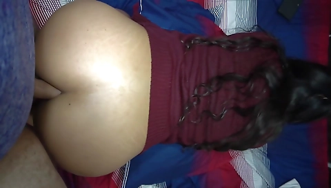 Ebony teen with a small dick is getting fucked hard