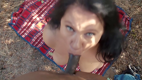 Latina milf in black dress and red t-shirt is fucked