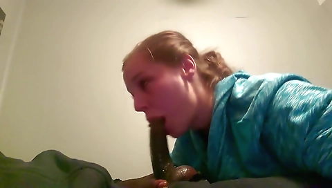 Blonde brunette enjoys deepthroat sucking and cumming on faces