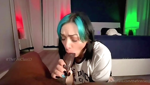 Tattooed brunette in big ass gets her mouth and cock deepthroat