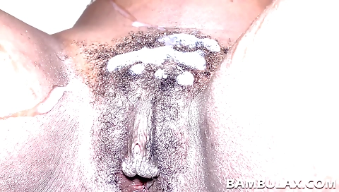 Amateur teen with hairy ass is getting her pussy licked