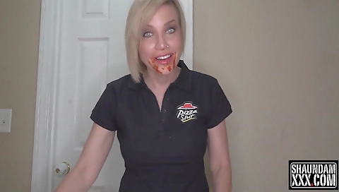 Blonde is having intercourse with some man after the porn film