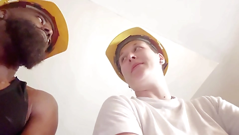 Interracial mature amateur video with a horny stepdaughter